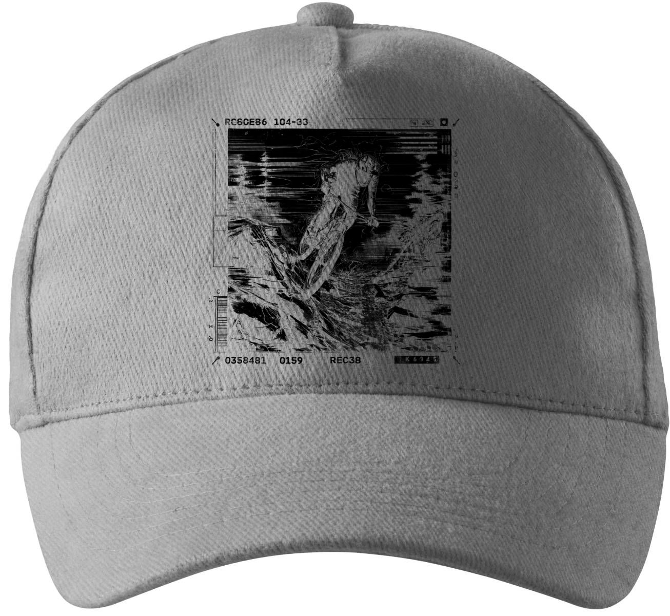 Adrenalinový glitch, cyklista, černý potisk