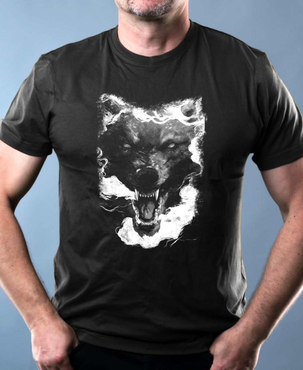 Alfa stín, bílý potisk