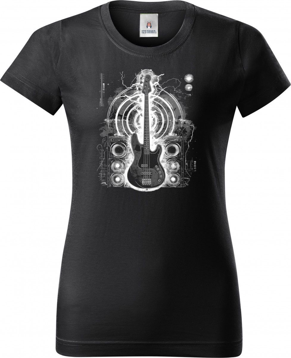 Basový král, bílý potisk