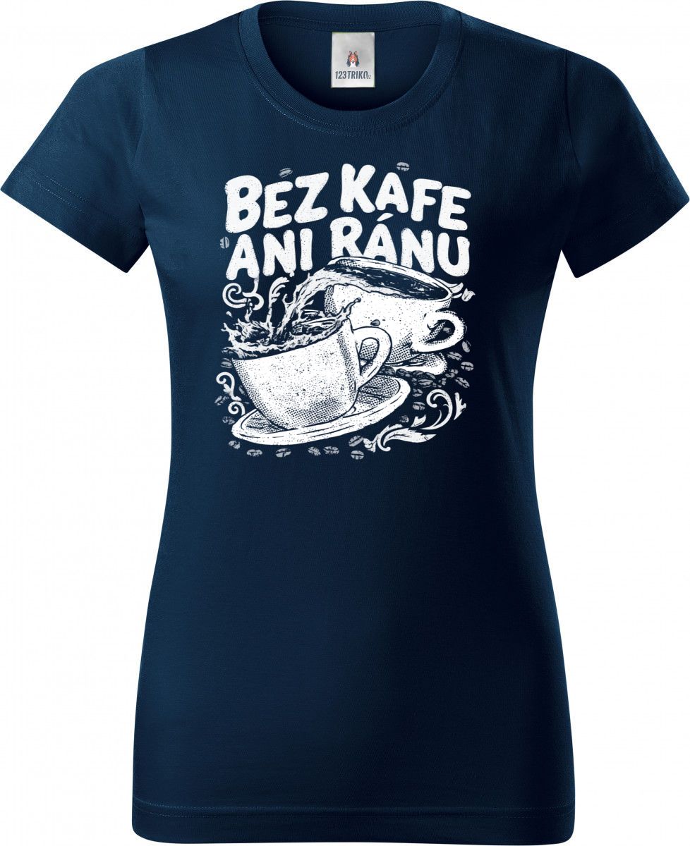 Bez kafe ani ránu, V2, bílý potisk