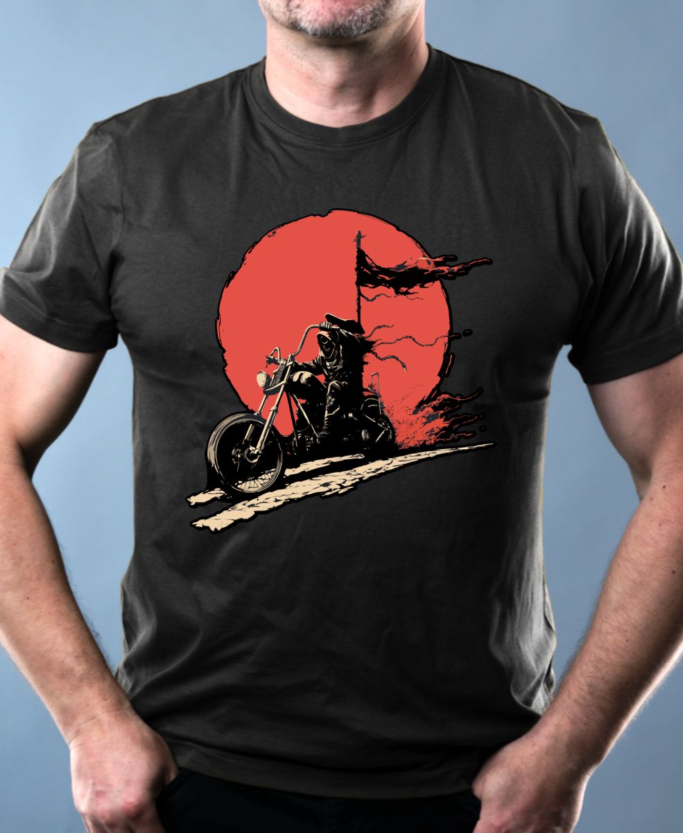 Biker, kostra, vlajka