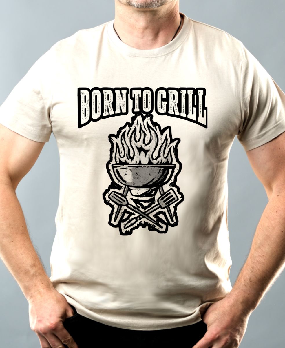 Born to grill, V1, černý tisk