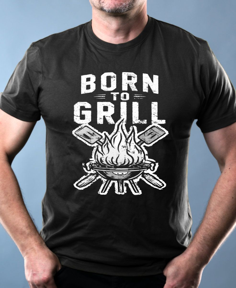 Born to grill, V2, bílý tisk