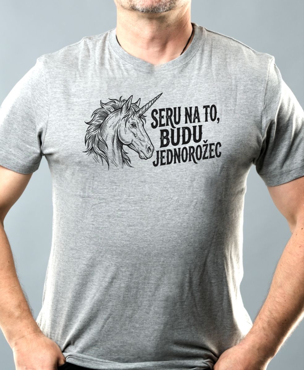 Budu jednorožec, černý potisk