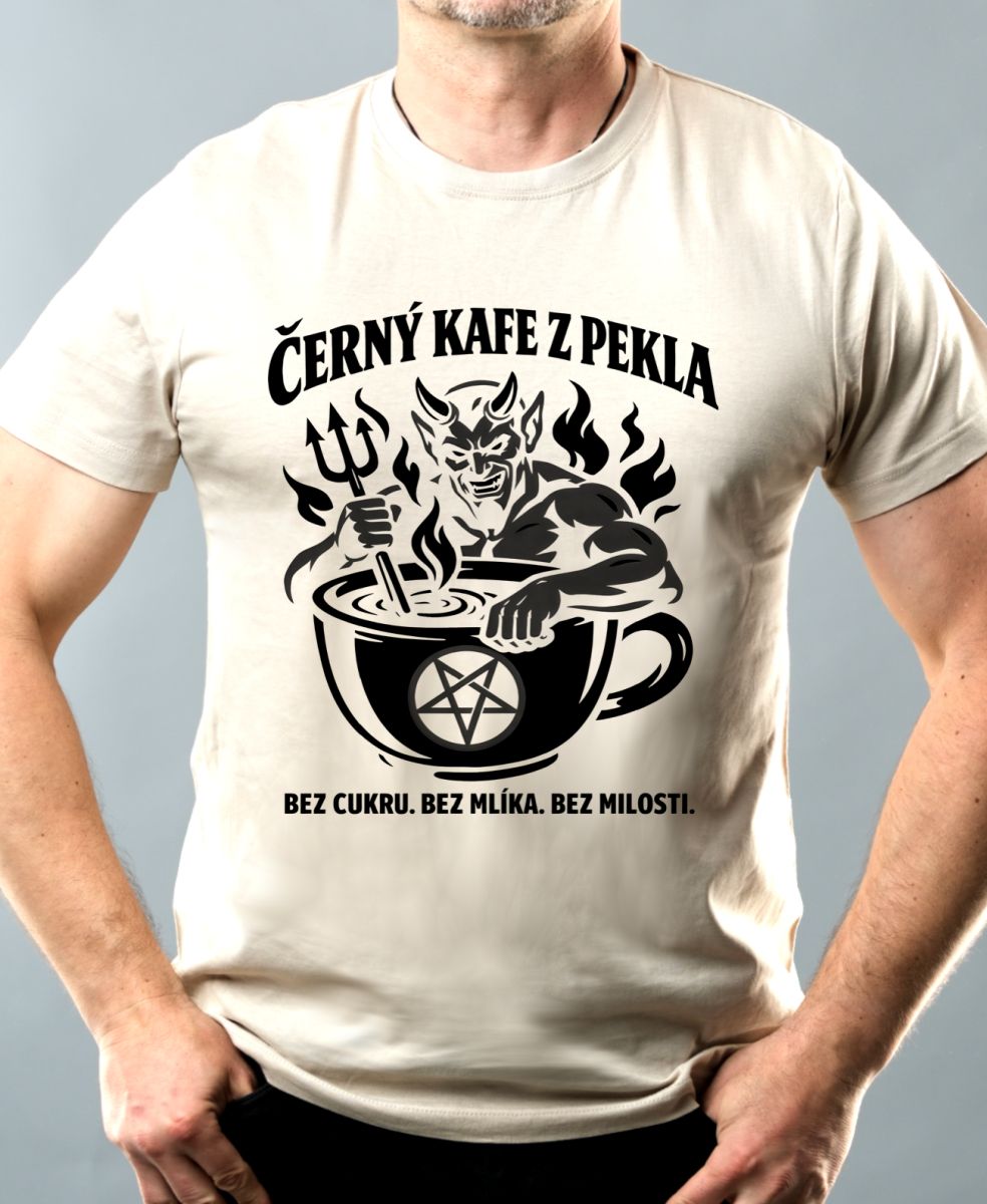 Černý kafe z pekla, černý potisk Černý kafe z pekla, černý potisk