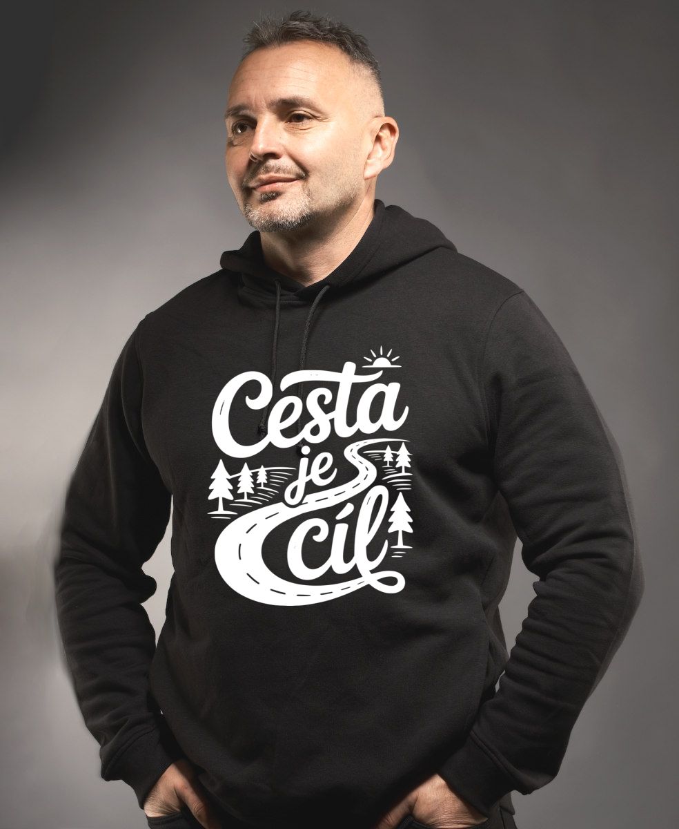 Cesta je cíl, bílý tisk