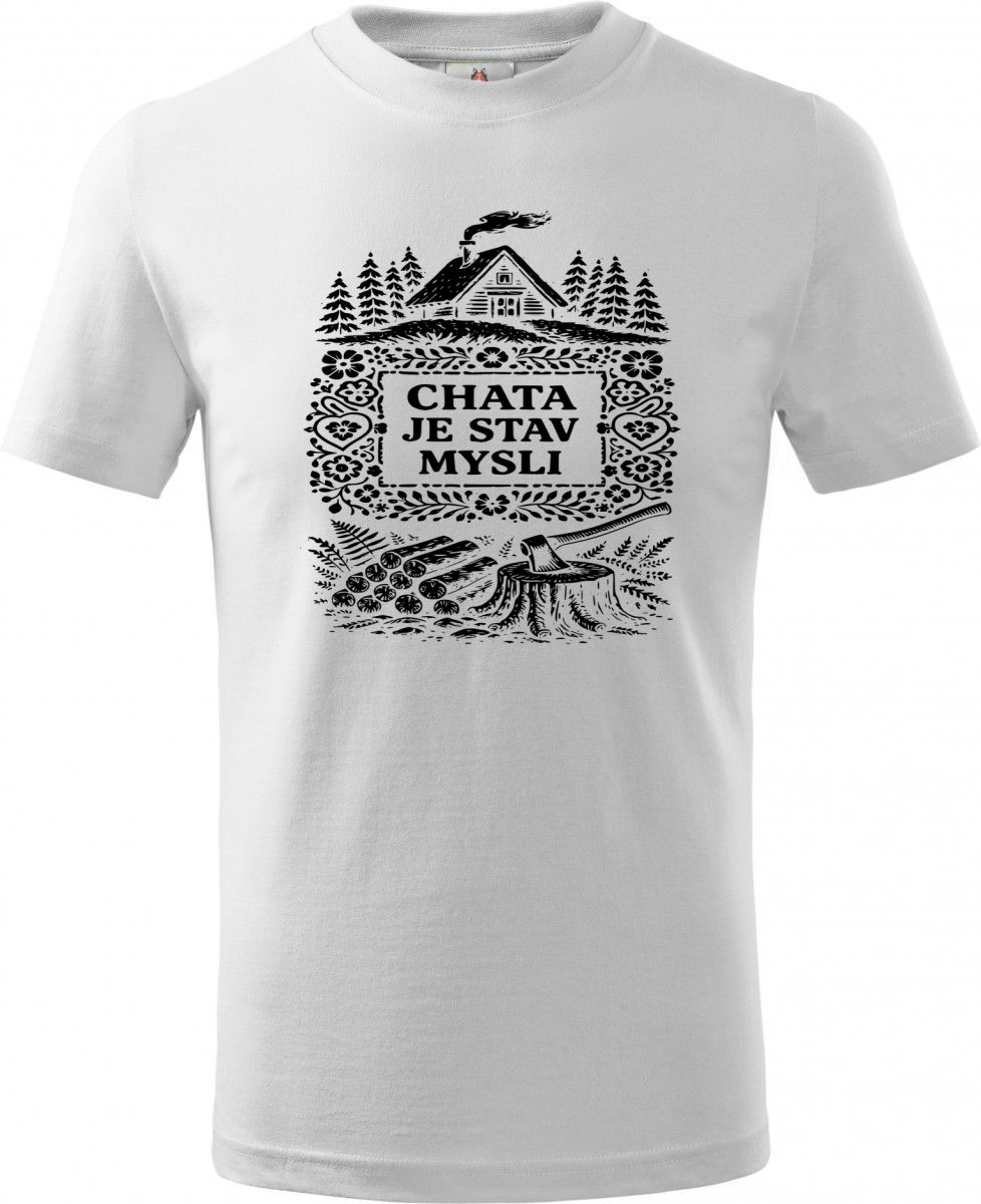 Chata je stav mysli, černý potisk