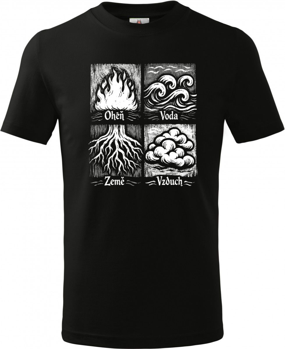 Čtyři živly, bílý tisk