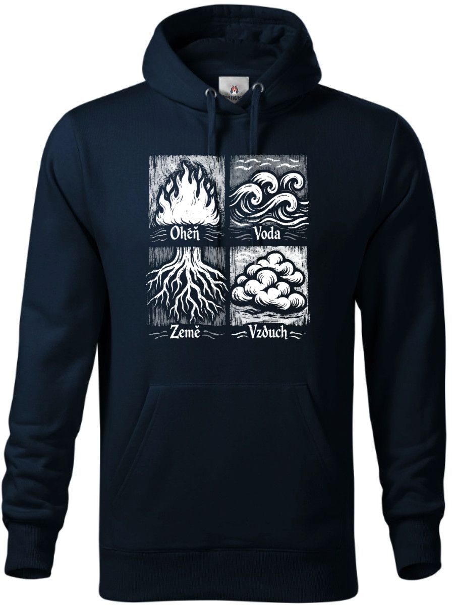 Čtyři živly, bílý tisk