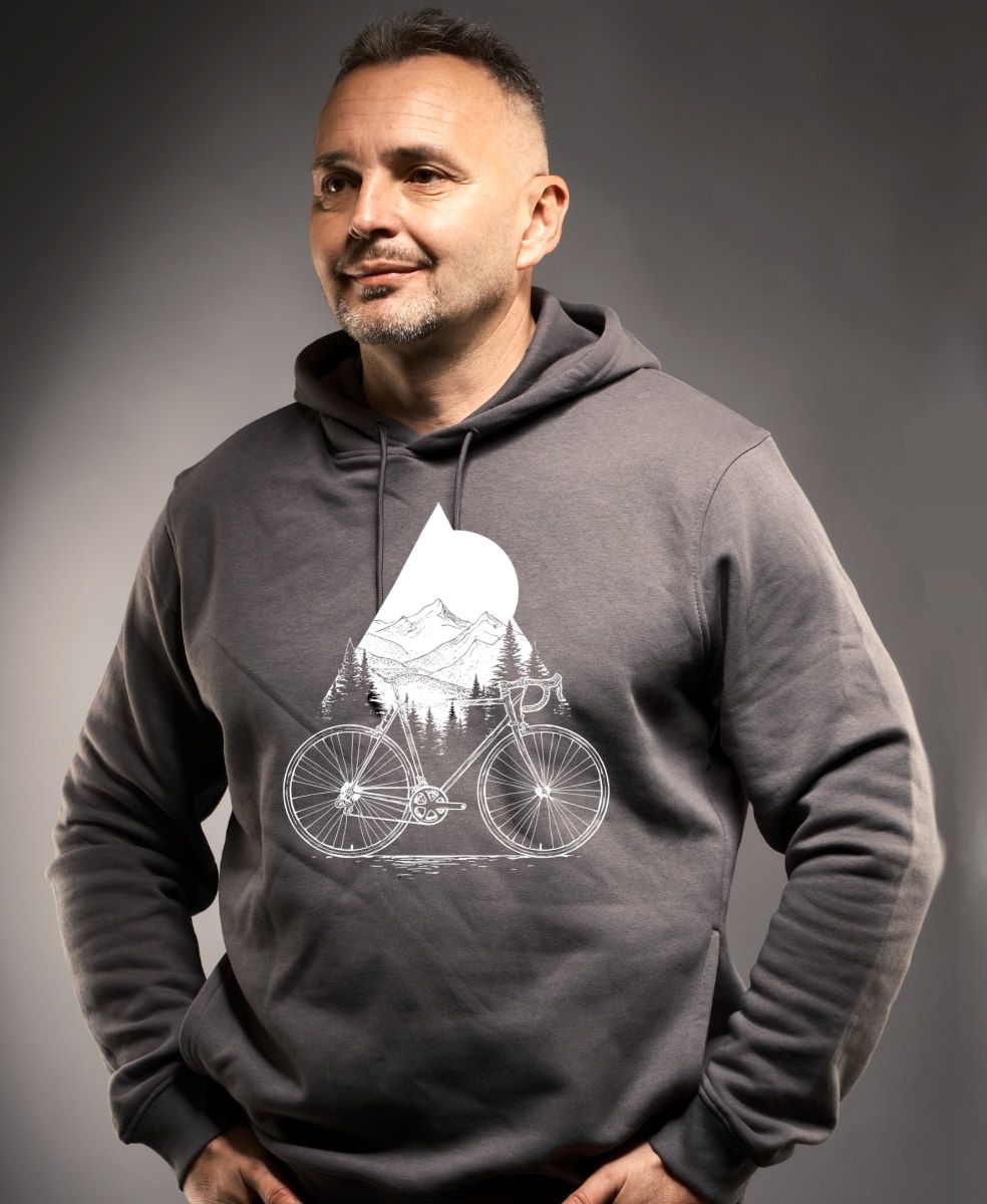 Cyklistická geometrie, V2, bílý potisk