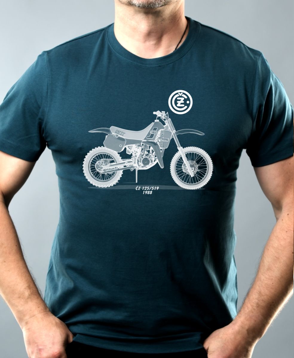 ČZ 125 / 519, motocross, bílý potisk
