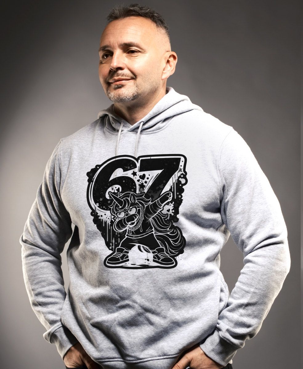 Dabující jednorožec 67, V2, černý potisk