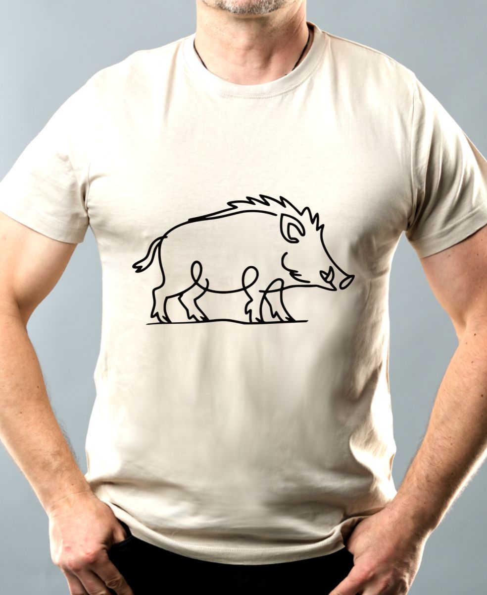 Divoká linie divočák, černý potisk