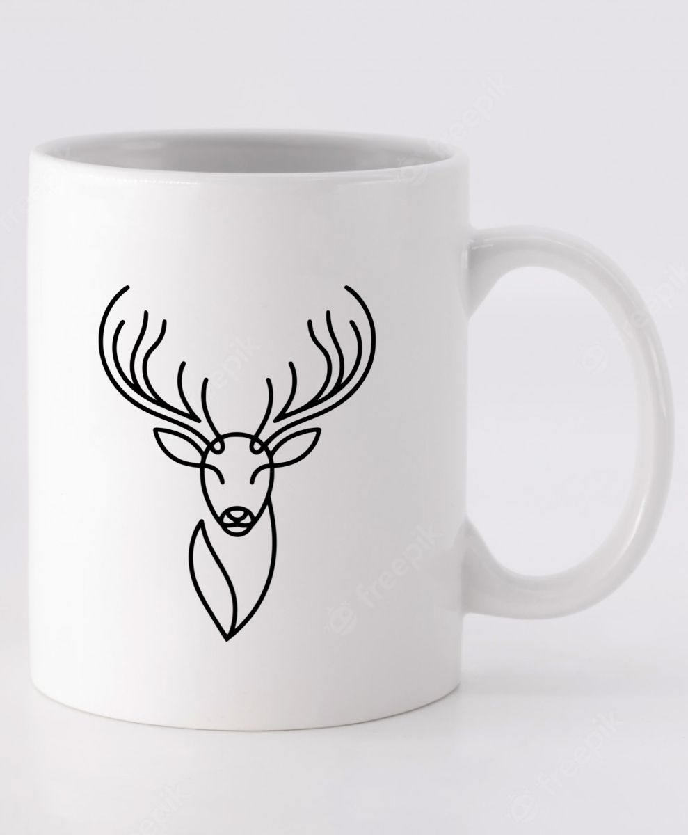 Divoká linie jelen, černý potisk