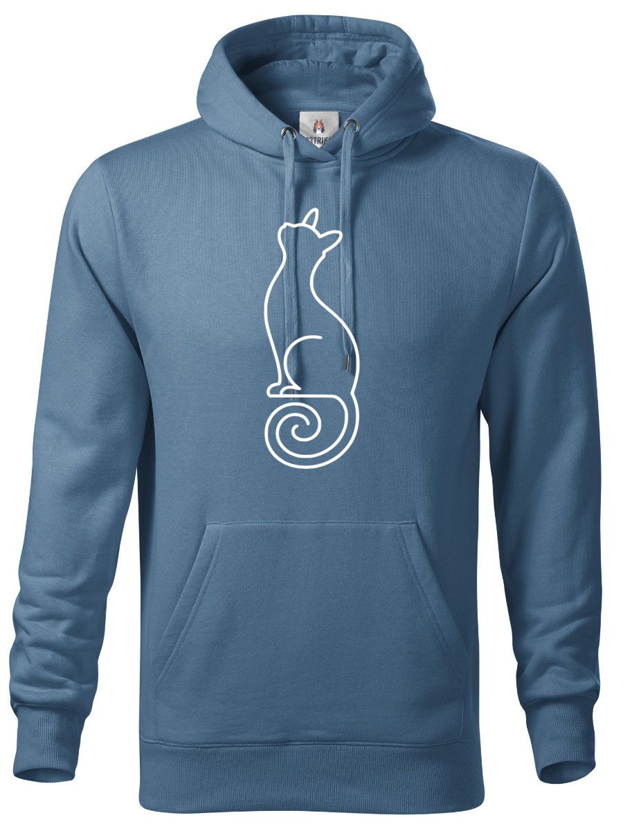 Divoká linie kočka, bílý potisk