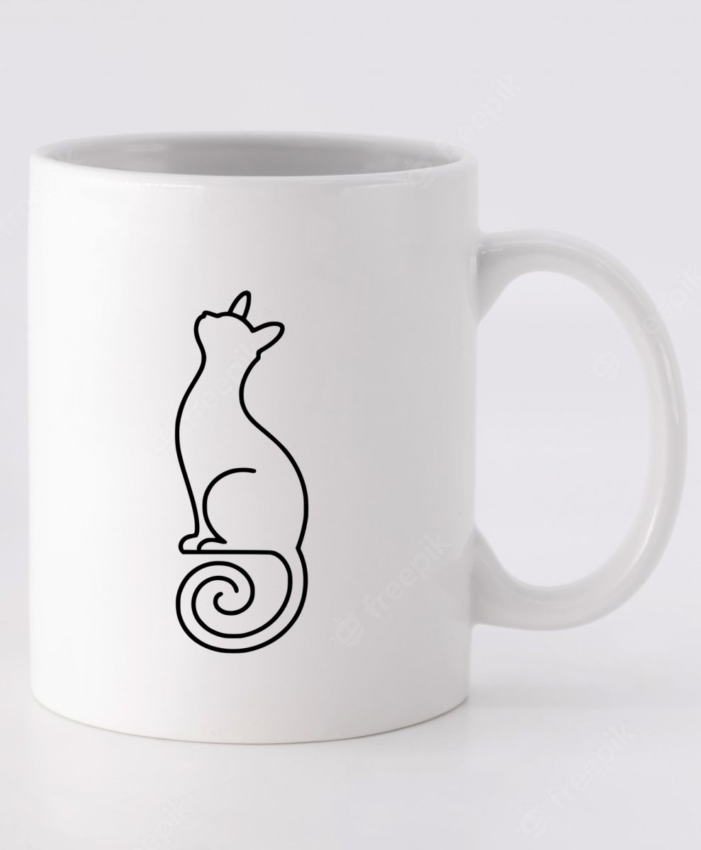 Divoká linie kočka, černý potisk