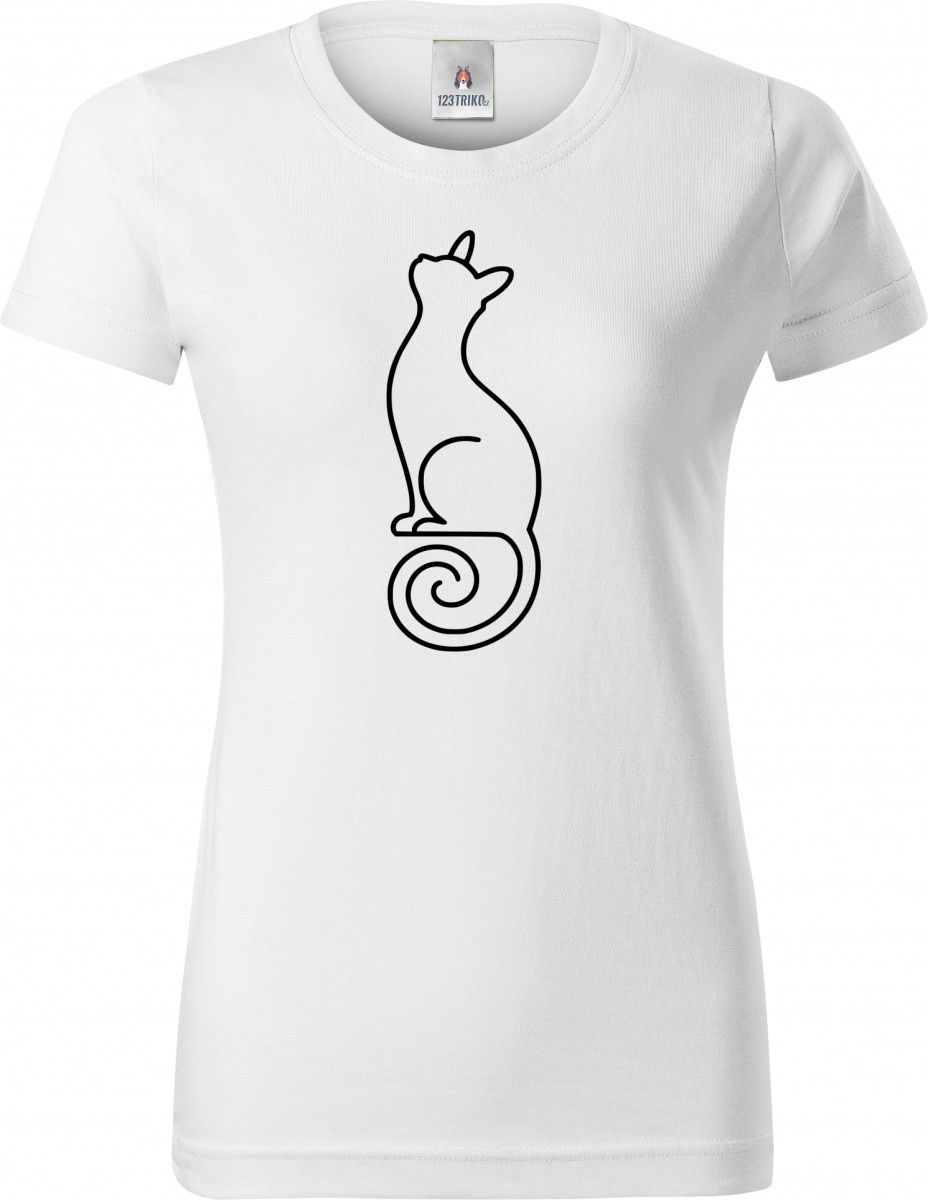 Divoká linie kočka, černý potisk