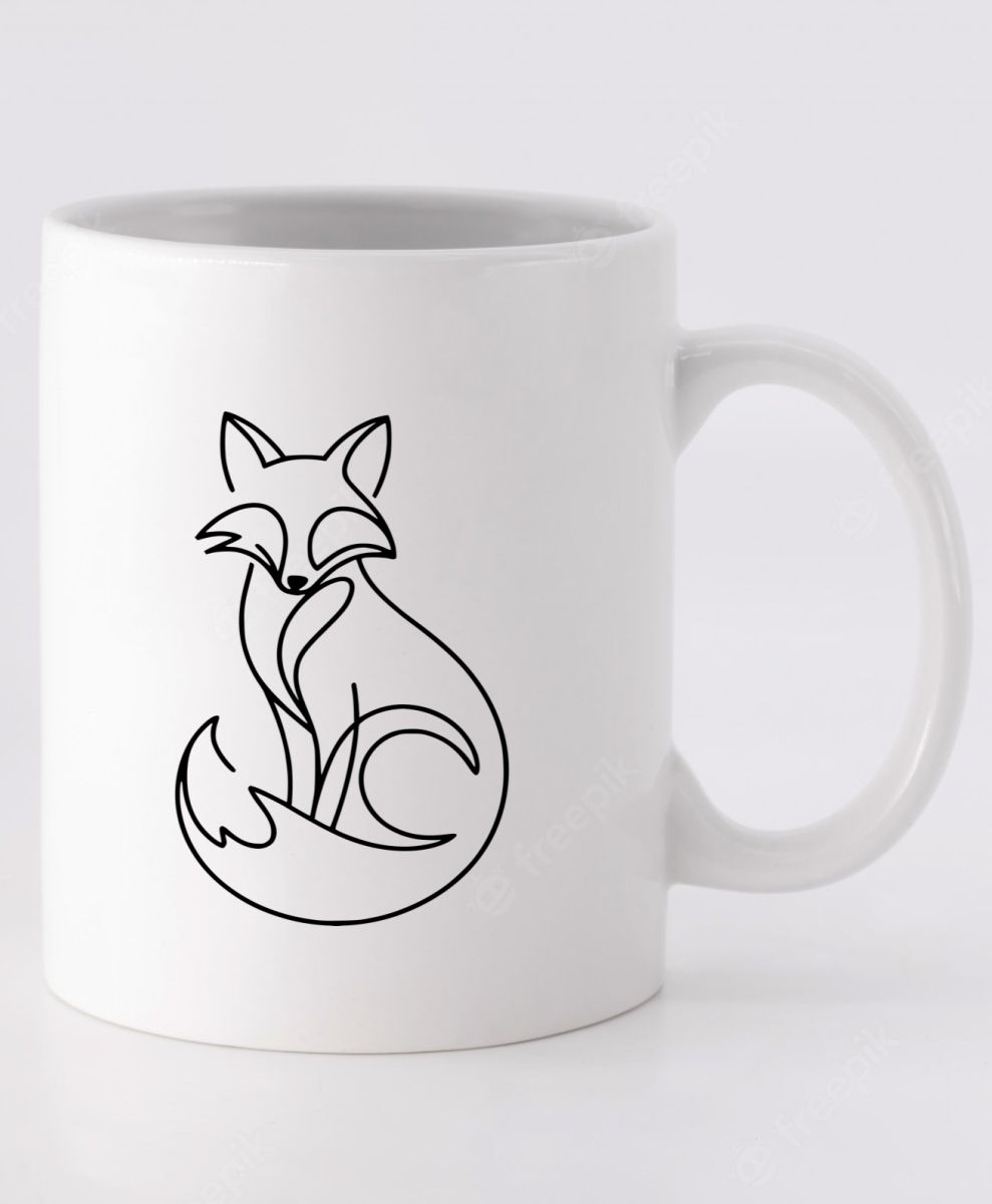 Divoká linie liška, černý potisk