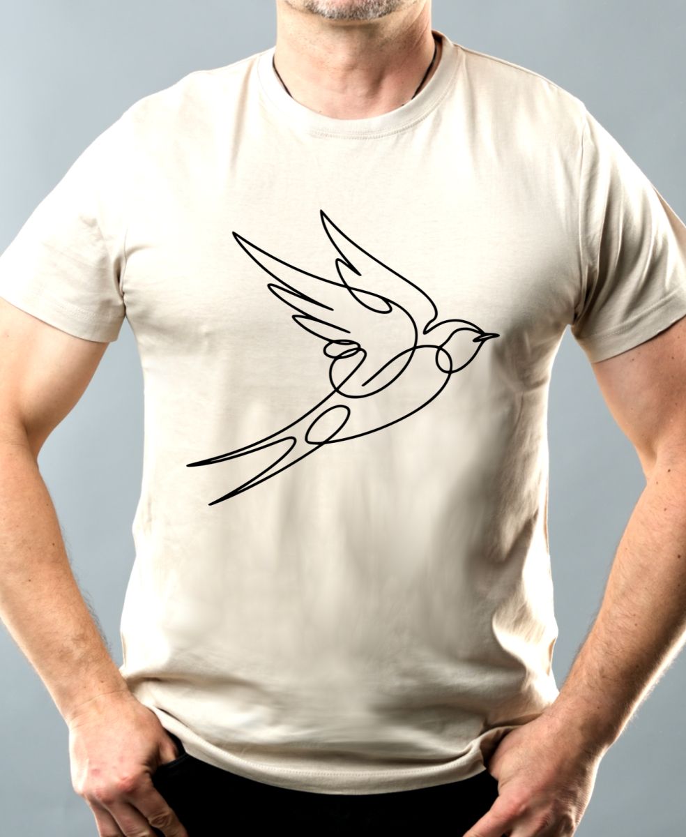 Divoká linie vlaštovka, černý potisk