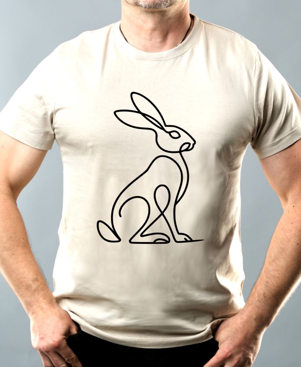 Divoká linie zajíc, černý potisk