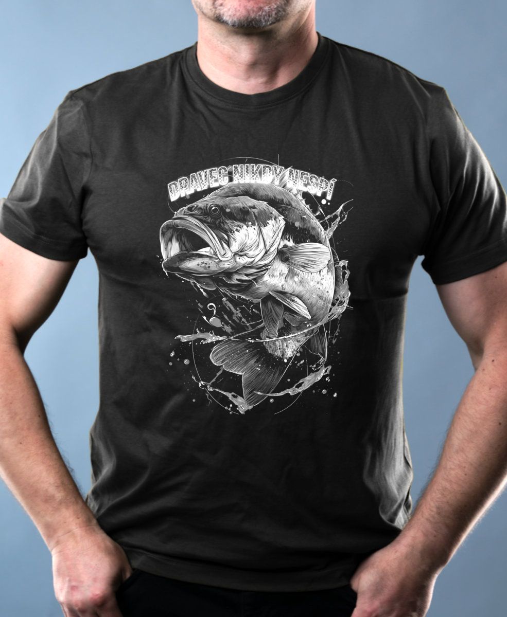 Dravec nikdy nespí, bílý potisk