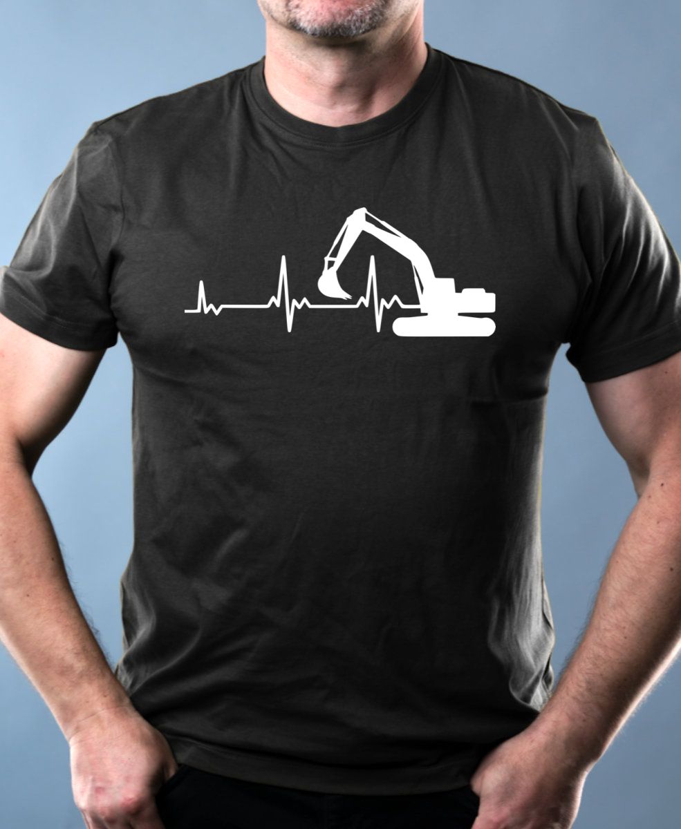 EKG, bagrista, bílý tisk