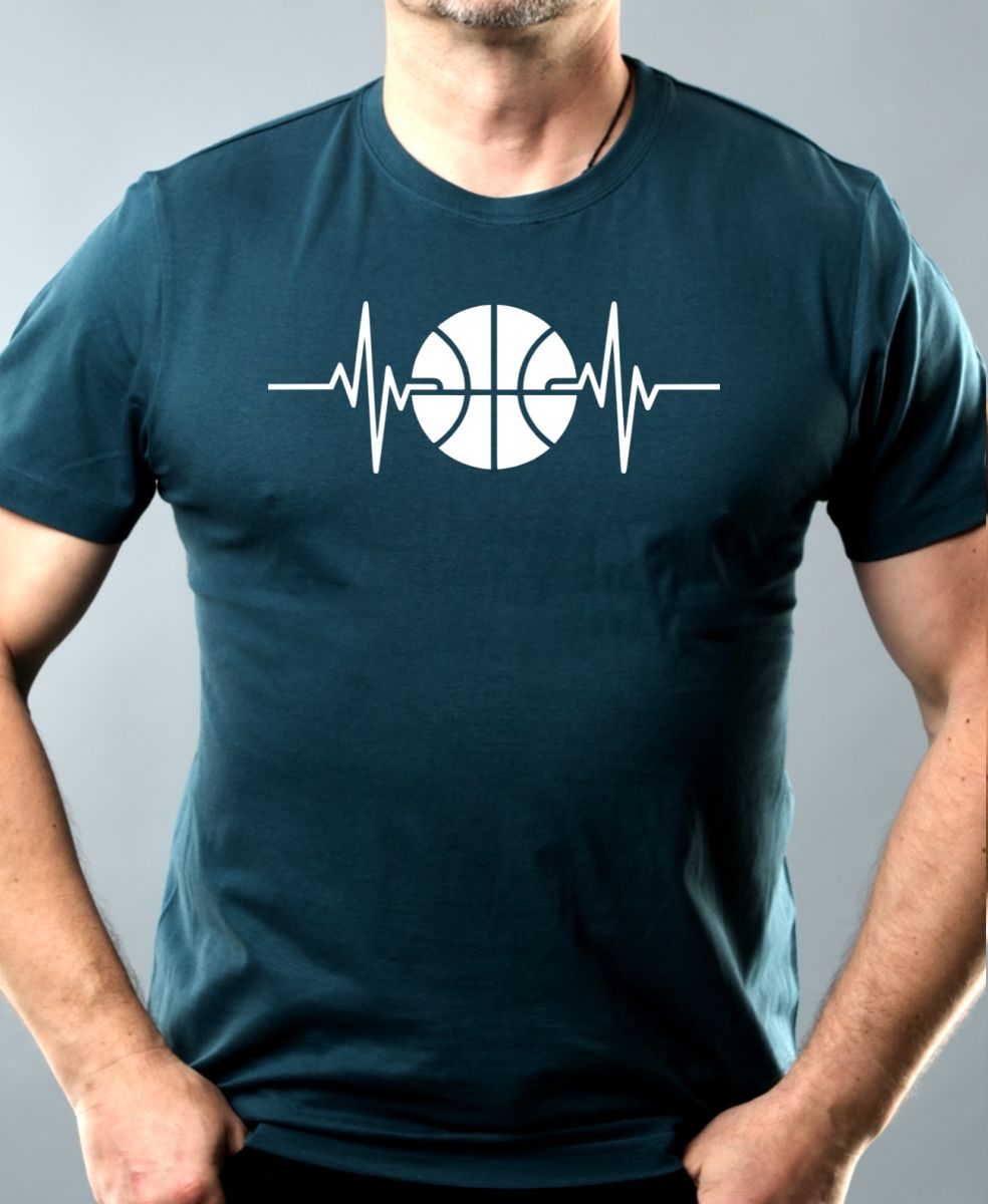 EKG, basketbal, bílý potisk EKG, basketbal, bílý potisk