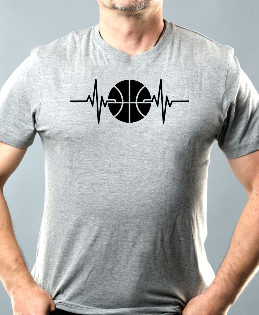 EKG, basketbal, černý potisk EKG, basketbal, černý potisk