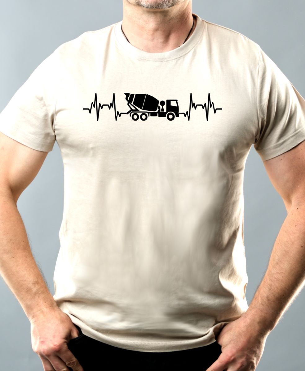 EKG, betonář, černý tisk EKG, betonář, černý tisk