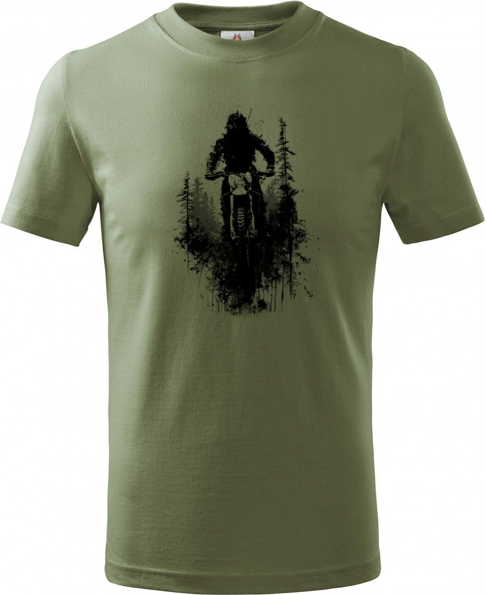 Enduro, les, černý tisk
