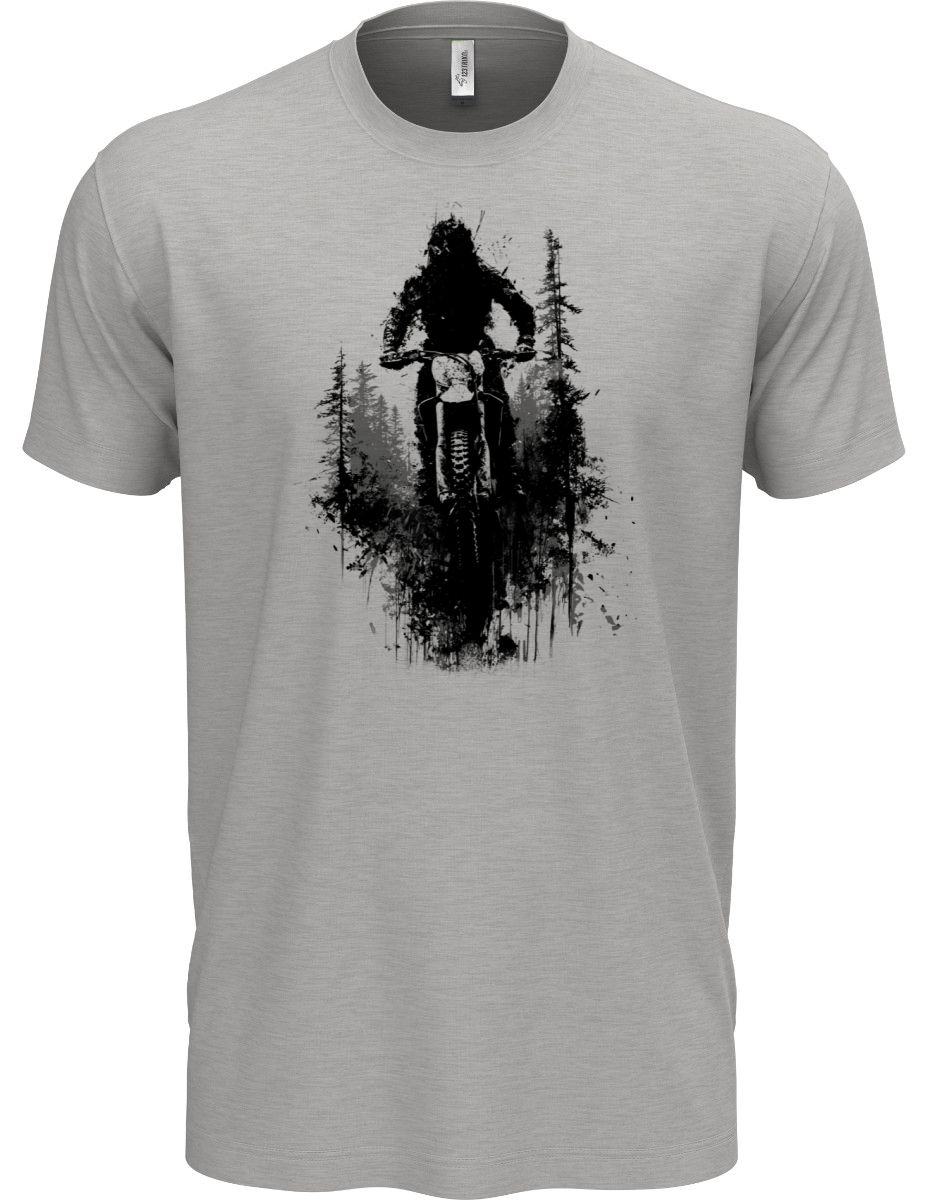Enduro, les, černý tisk