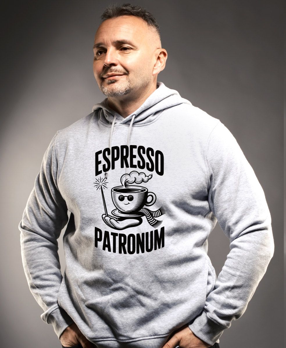 Espresso patronum, černý tisk