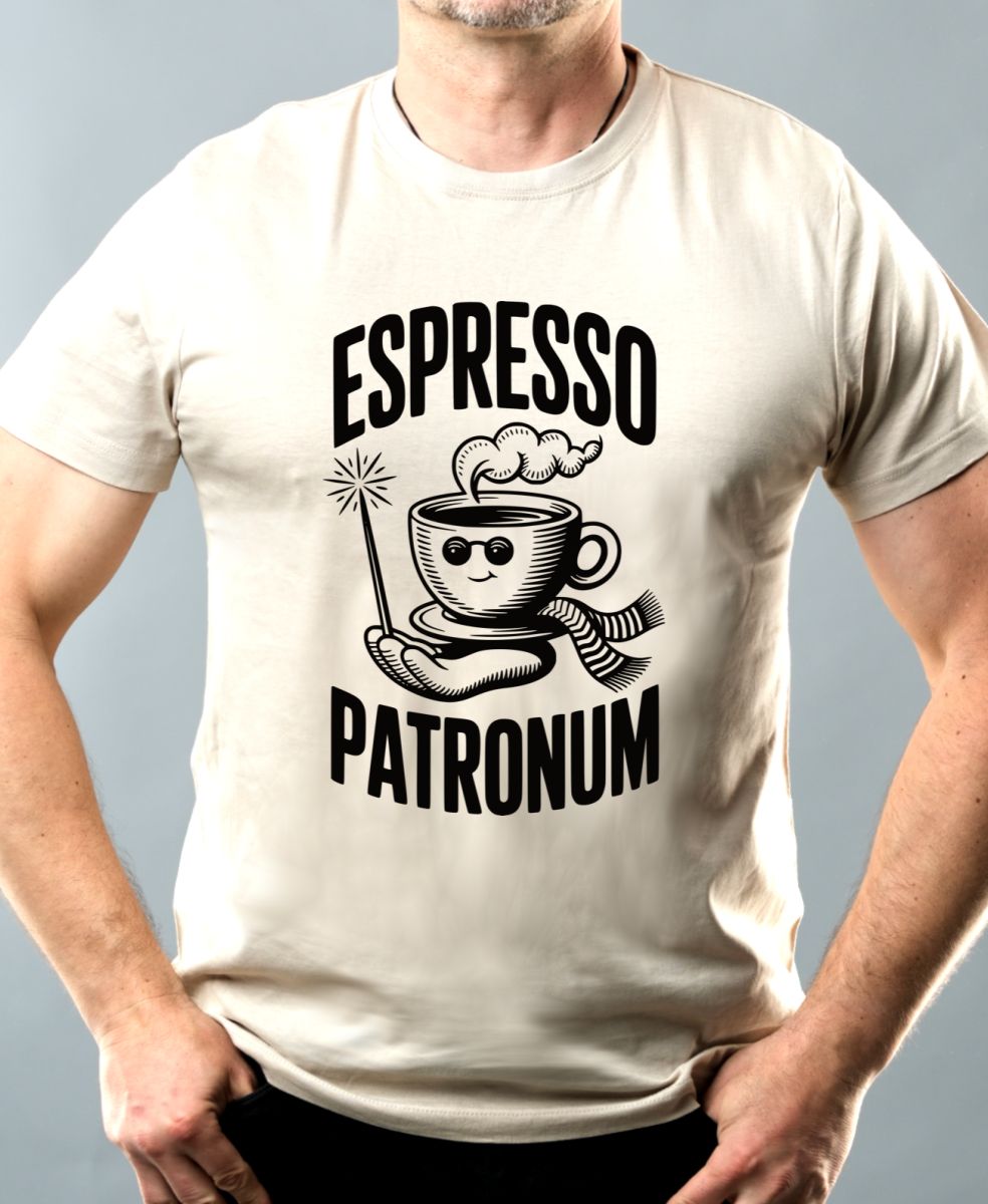 Espresso patronum, černý tisk