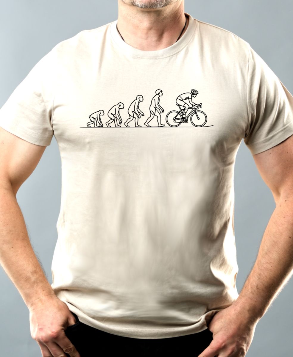 Evoluce cyklista, černý tisk