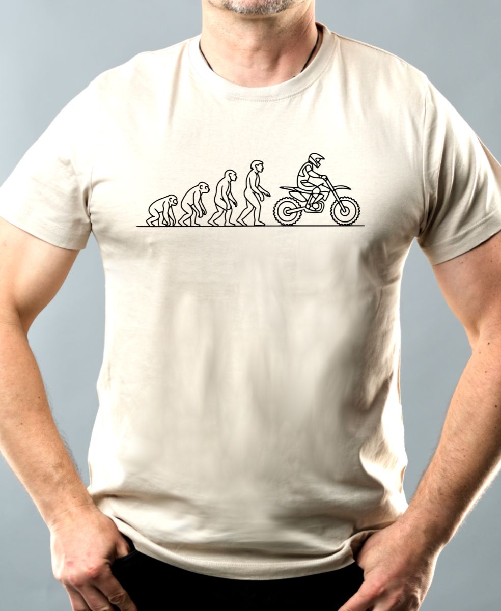Evoluce motocross, černý tisk