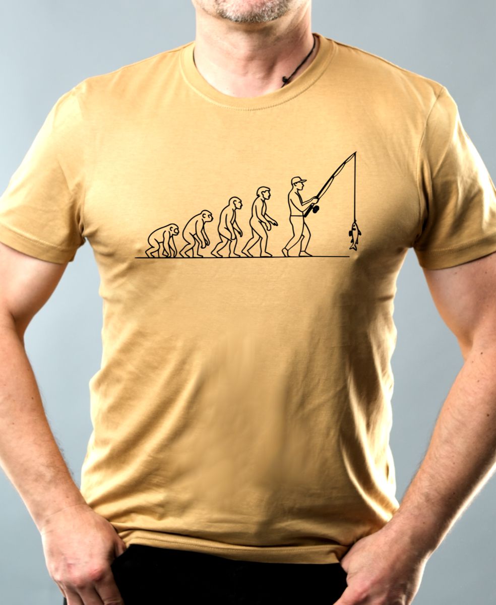 Evoluce rybář, černý tisk