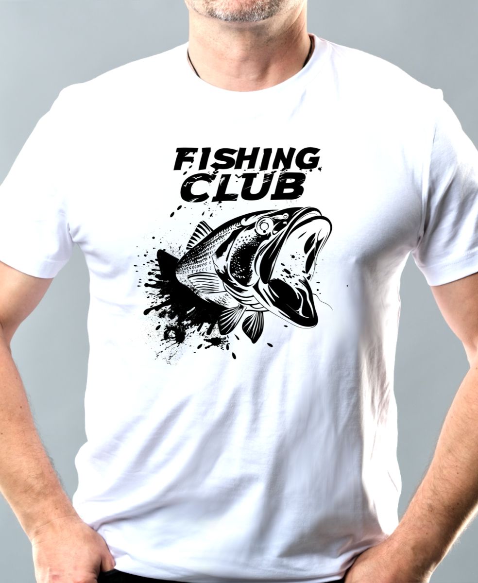 Fishing club, černý potisk