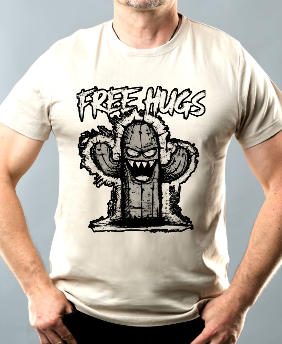 Free hugs, černý potisk