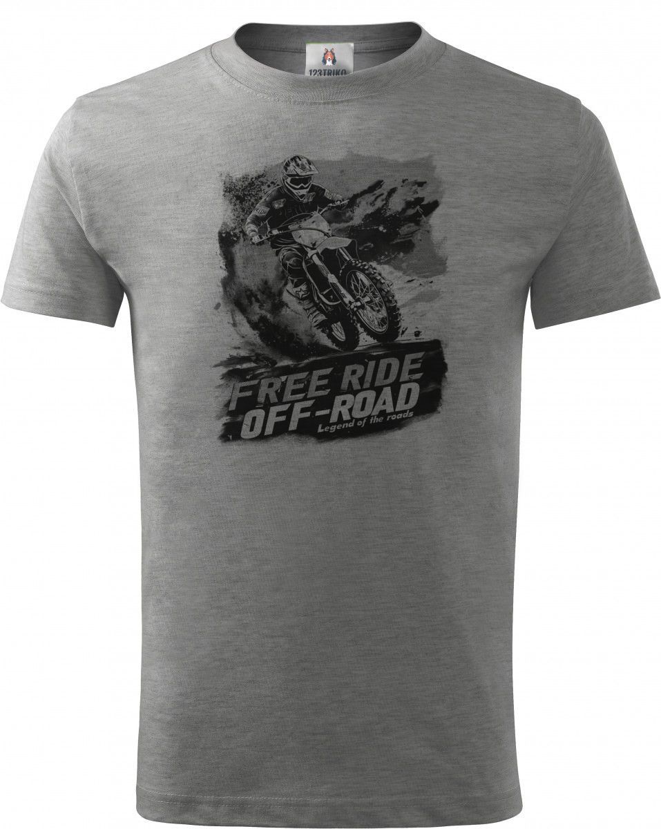 FREE RIDE. Enduro, Motocross, černý potisk
