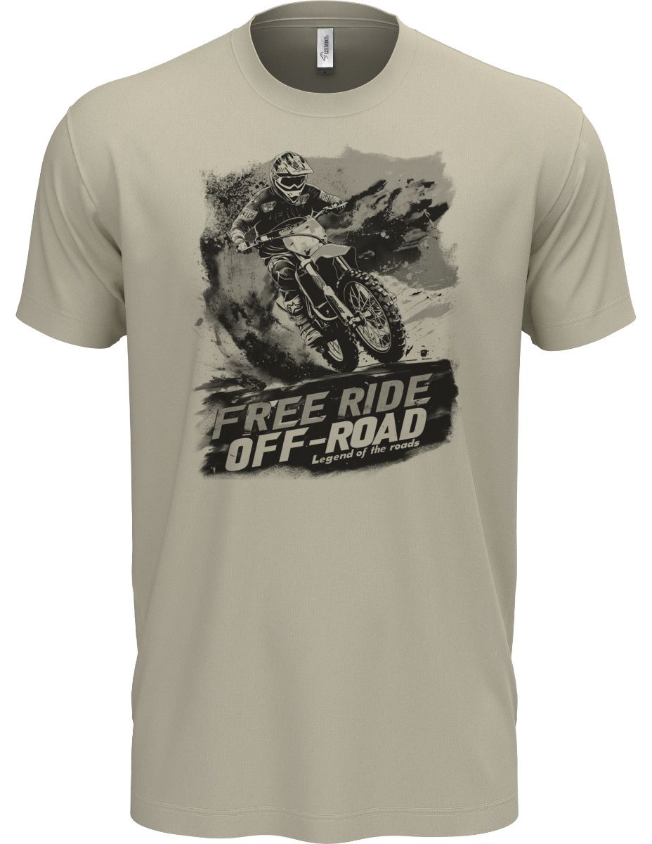 FREE RIDE. Enduro, Motocross, černý potisk