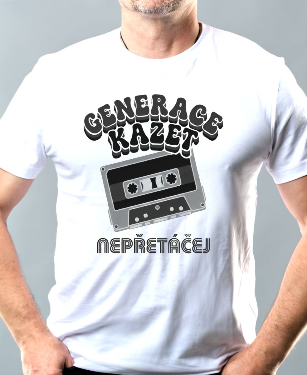 Generace kazet – Nepřetáčej, černý tisk