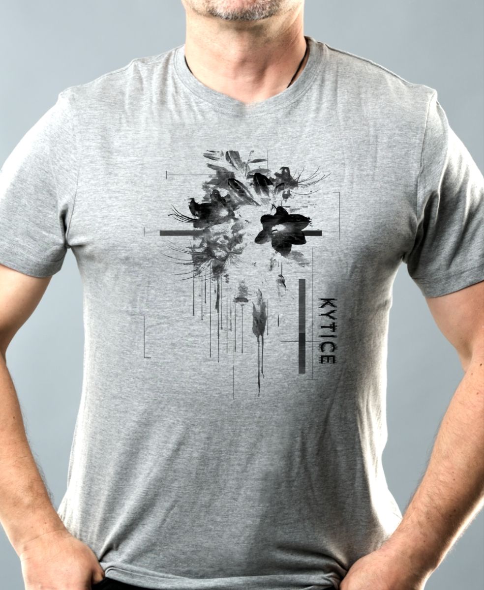 Glitch Art: Kytice, černý tisk