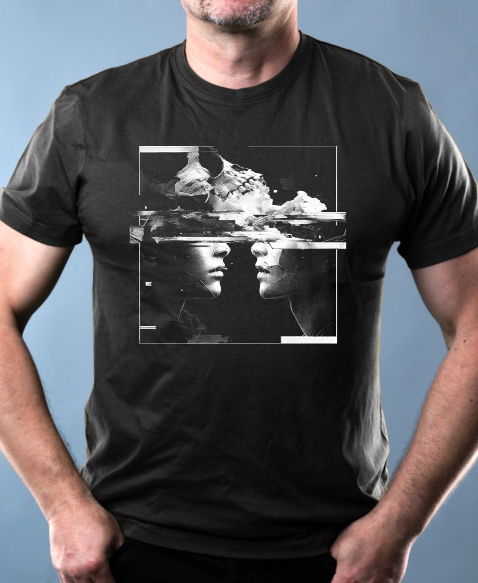 Glitch láska, bílý tisk