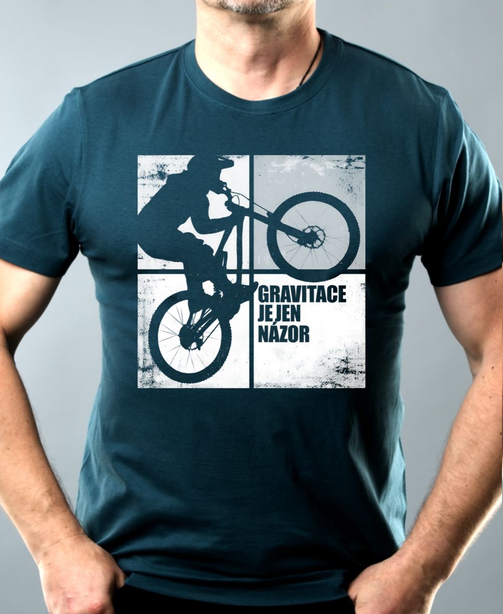 Gravitace je jen názor, bílý potisk