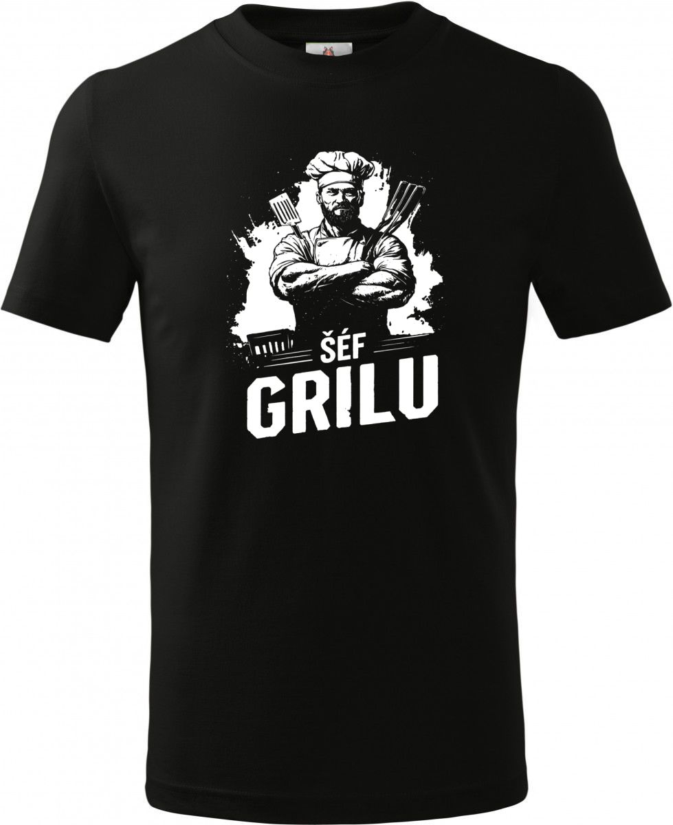 Grilovačka Šéf Grilu, bílý potisk