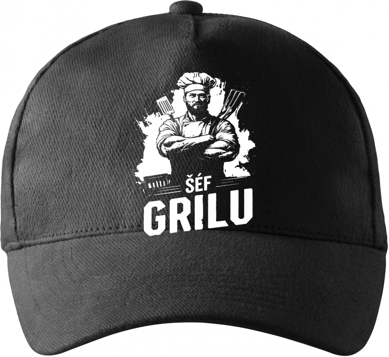 Grilovačka Šéf Grilu, bílý potisk