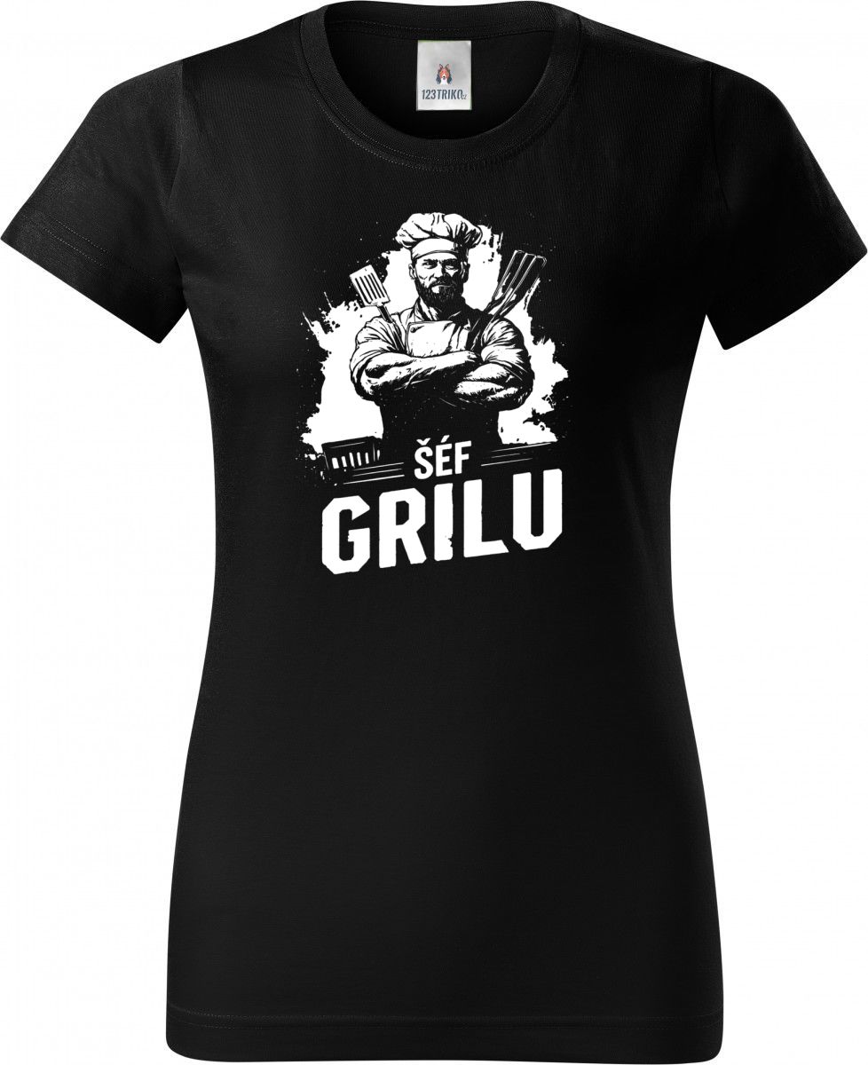 Grilovačka Šéf Grilu, bílý potisk