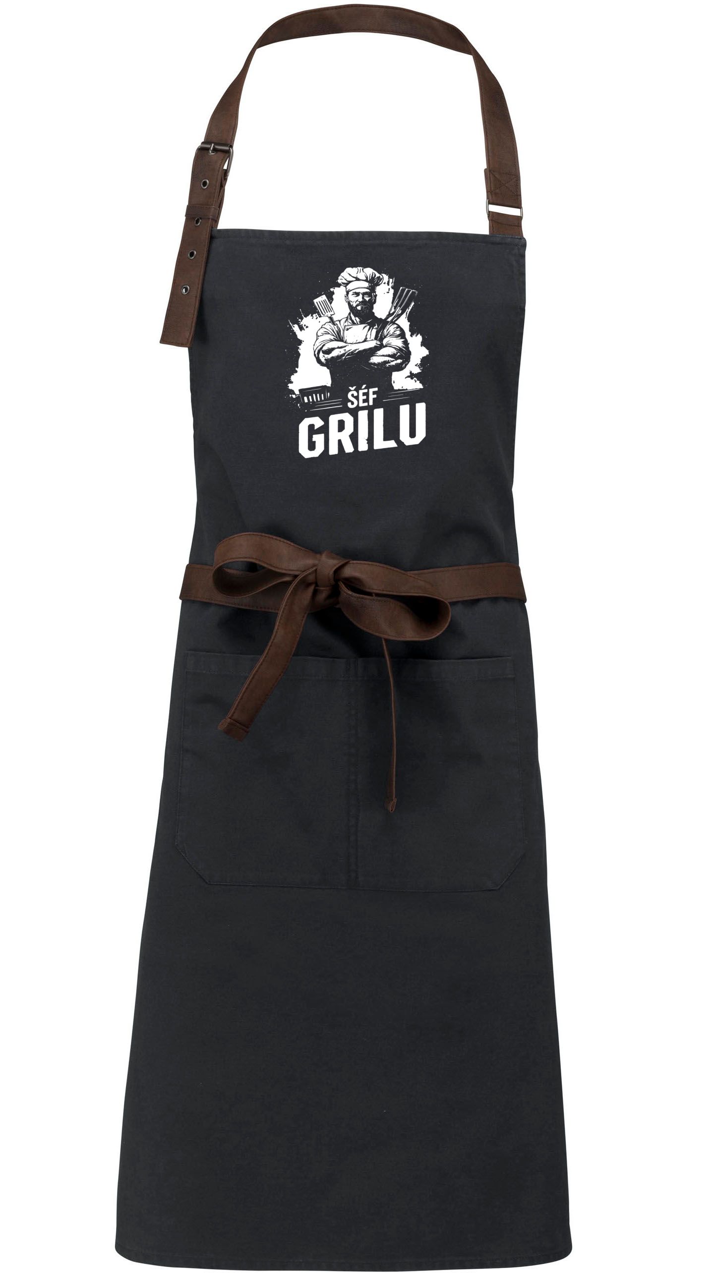 Grilovačka Šéf Grilu, bílý potisk