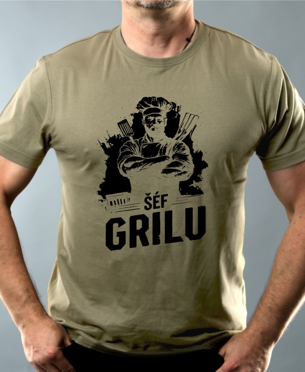 Grilovačka Šéf Grilu, černý potisk