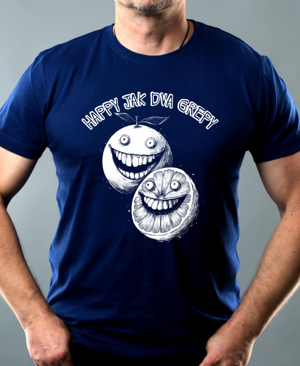 Happy jak dva grepy, bílý tisk